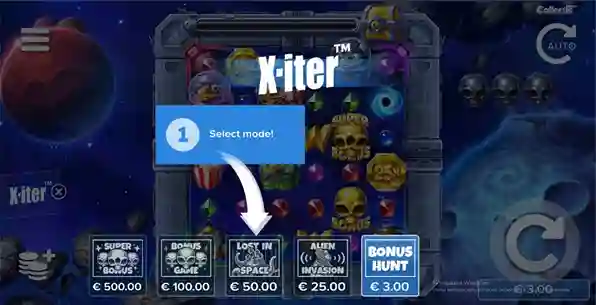 Adquirir funcionalidades a través de X-iter en Pirots 4